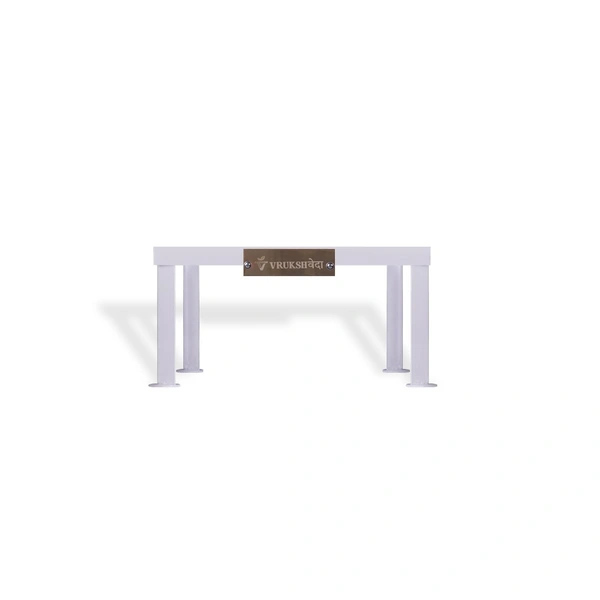 Vrukshveda 1 ft - Square Tall Stand [Rust Free] - Powder Coated, White