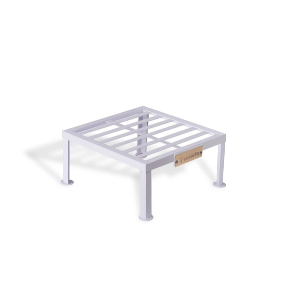 Vrukshveda 1 ft - Square Tall Stand [Rust Free] - Powder Coated, White