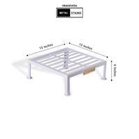 Vrukshveda 15 inch - Square Stand [Rust Free] - POWDER COATED, White
