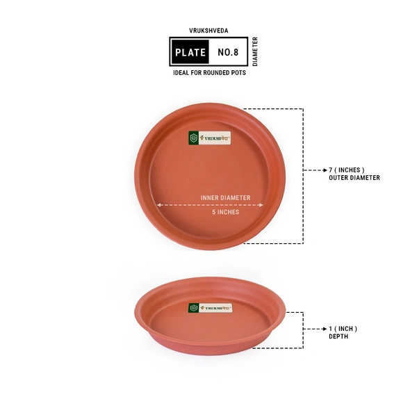 Vrukshveda UV Round Bottom Tray - No.8