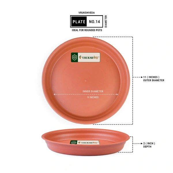 Vrukshveda UV Round Bottom Tray - No.14