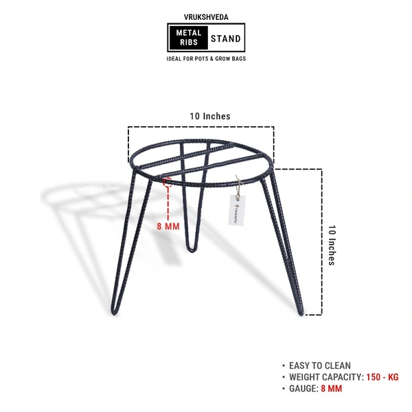 Vrukshveda Ribs Planter Stand - 8mm - 10x10