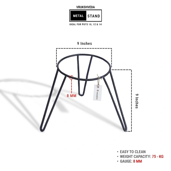 Vrukshveda Round Planter Stand - 8mm - 9x9