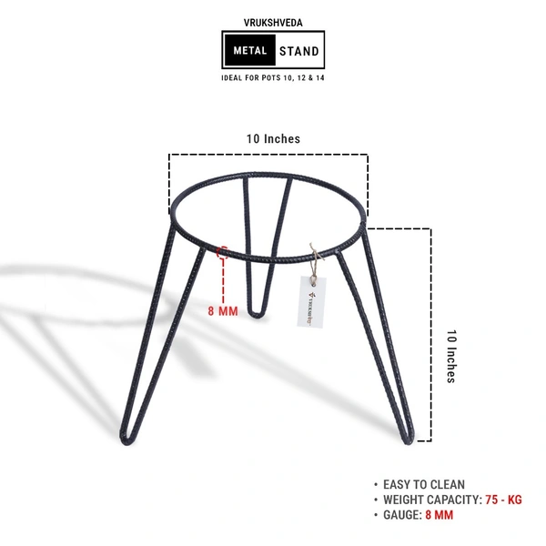 Vrukshveda Round Planter Stand - 8mm - 10x10