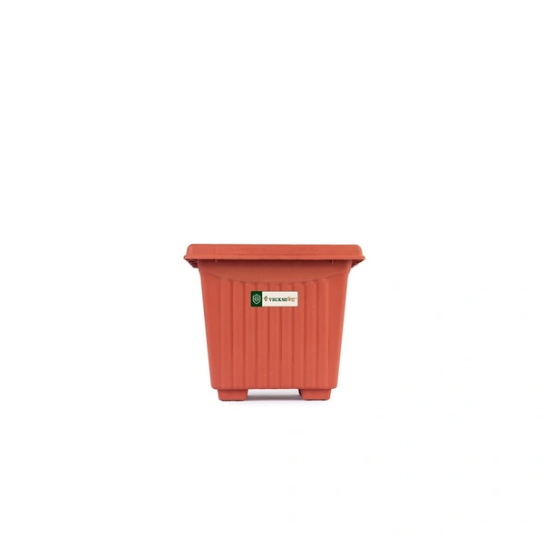 Vrukshveda 8 Inch Green Garden UV Square Planter - Only Planter