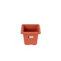 Vrukshveda 8 Inch Green Garden UV Square Planter - Only Planter
