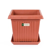 Vrukshveda 12 Inch Green Garden UV Square Planter - Only Planter