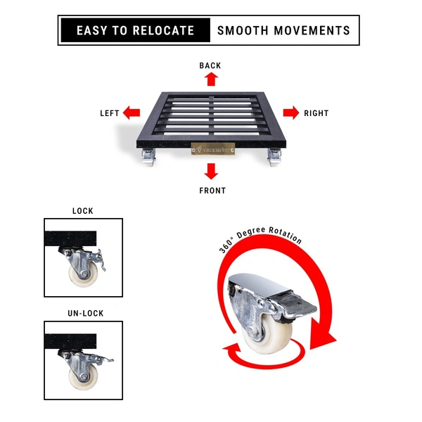 15 inch - Square Wheel Stand 