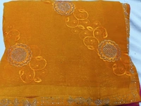 Simmar Chiffon With Embroidery And Swarovski In 5 Color Matching