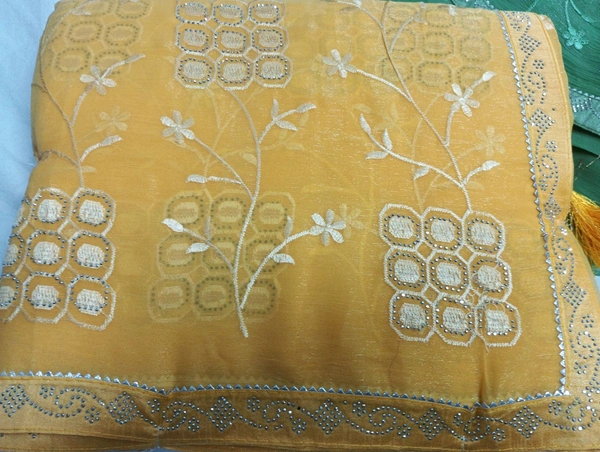Simmar Chiffon With Embroidery And Swarovski In 5 Color Matching