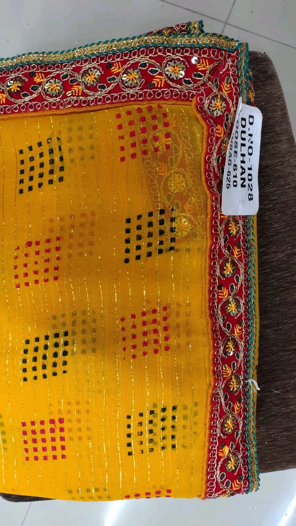 Raghupati  Viscose Jari Lining - Check Color Before Order, All, Red
