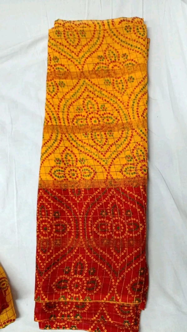 Sakambari Sarees Print Chunri Sarees On Sharmili - Red