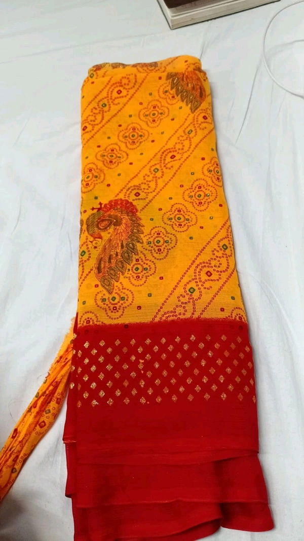 Sakambari Sarees Print Chunri Sarees On Sharmili - Red