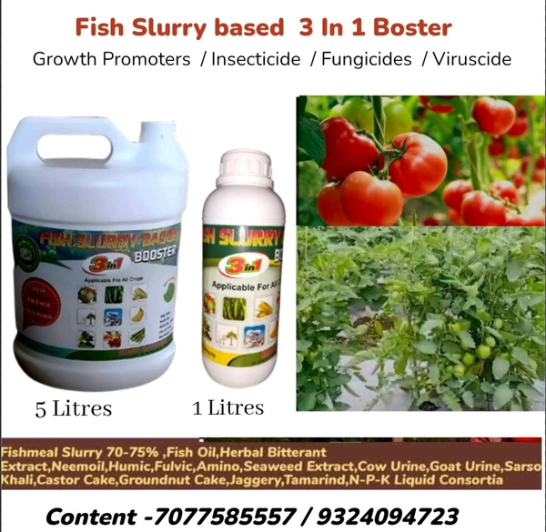 Fish Slurry Based 3 In 1 Booster (5 Litre) - Black, 20 Litre