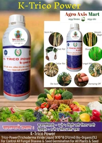 K-Trico-Power(Trichoderma Viride Liquid 1X10^8 CFU/ml) Bio-Organic(1L) For Control All Fungal Disease & Seed Germination For All Plants & Seed - Black, 1 Litr