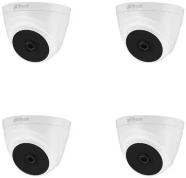 Dahua  DAHUA 2MP DOME ×4 PCS (1080p - HD HDCVI CCTV CAMERA) Security Camera (1 Channel) - White