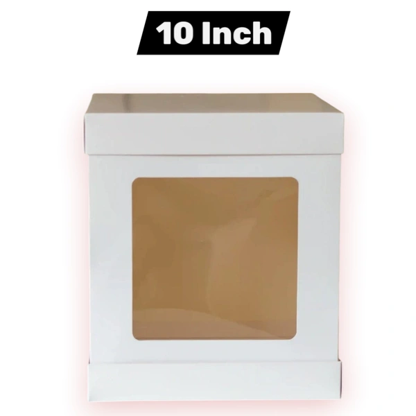 The Baking Curv 10 Inch Tall Cake Box with Window – Premium Display Box for Tiered & Fondant Cakes