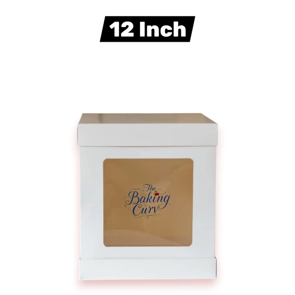 The Baking Curv 12 Inch Tall Cake Box with Window – Premium Display Box for Tiered & Fondant Cakes