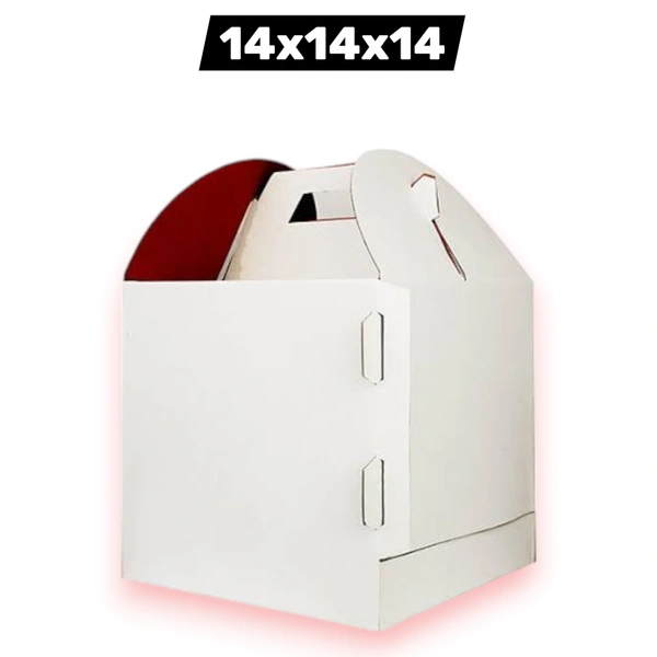 The Baking Curv Tall Tier Cake Box 14x14x14 Inches – Sturdy Food-Grade Box for Tall & Tiered Cakes
