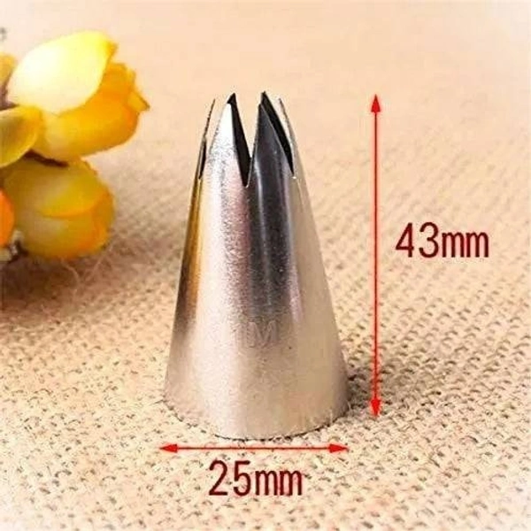 The Baking Curv 1M Big Imported Piping Nozzle – Stainless Steel Icing Tip for Cupcakes, Cakes & Frosting Swirls