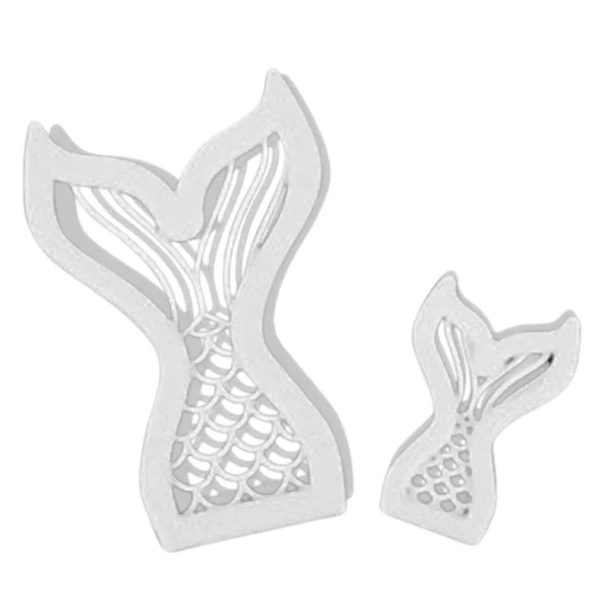 The Baking Curv Fish Plunger Cutter Set of 2 – Fondant & Cookie Cutters for Ocean Theme Cake Decorating