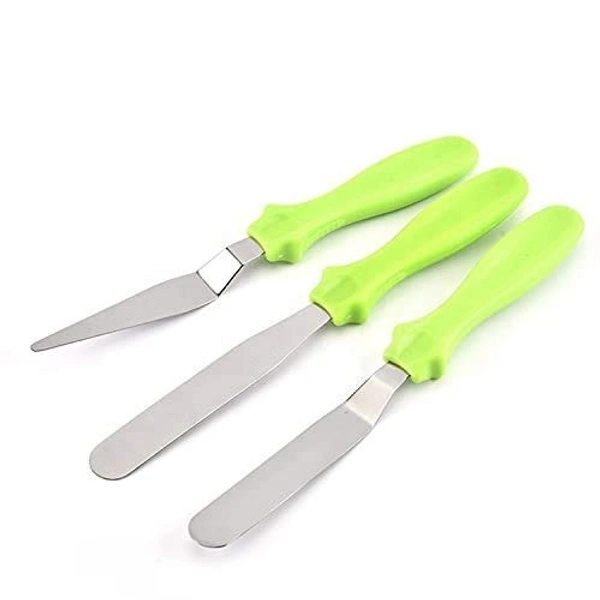The Baking Curv 3 Pcs Palette Knife Set – Icing Spatula for Cake Decorating & Smoothing