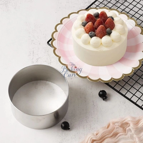 The Baking Curv 5x2 Inch Round Cake Ring – Stainless Steel Cheesecake and Dessert Mold