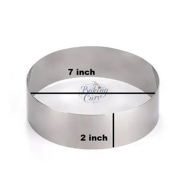 The Baking Curv 7x2  Inch Round Cake Ring – Stainless Steel Cheesecake and Dessert Mold