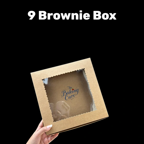 The Baking Curv Kraft 9 Brownie Box 