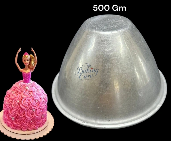 The Baking Curv Aluminium Doll Cake Tin Mould – 500 gm Capacity for Themed & Princess Cakes
