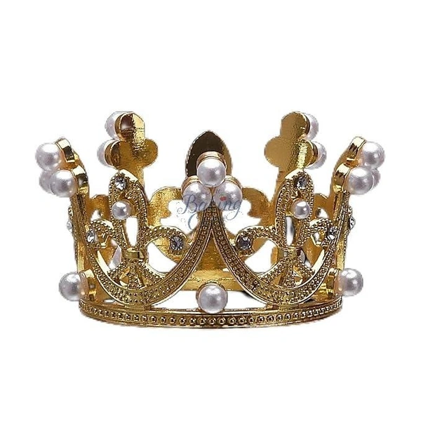The Baking Curv - Baby Crown Topper Golden | Tiarra Crown
