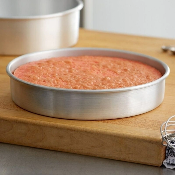 The Baking Curv 10 x 2 Inch Height Premium Silver Aluminum Round Cake Tin – Professional-Grade Bakeware for Perfect Cakes, Cheesecakes, Brownies, Muffins, Pies, Tarts, Gourmet Desserts & More