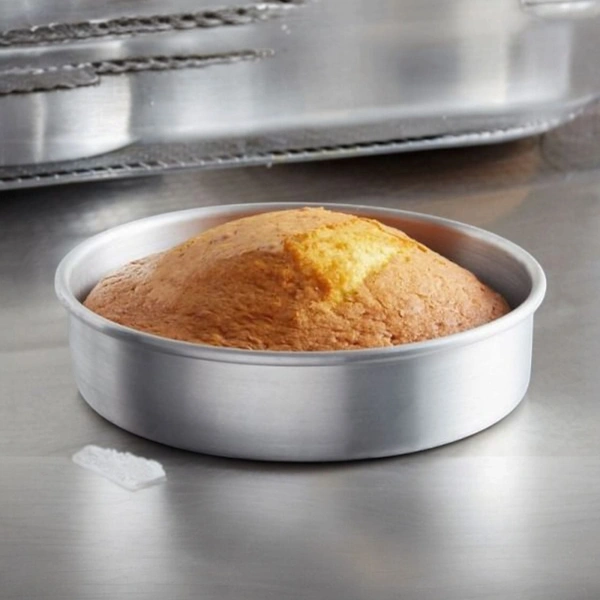 The Baking Curv 8 x 2 Inch Height Premium Silver Aluminum Round Cake Tin  – Professional-Grade Bakeware for Perfect Cakes, Cheesecakes, Brownies, Muffins, Pies, Tarts, Gourmet Desserts & More