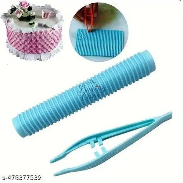 The Baking Curv Smock and Rib Cutter Tool – Fondant & Gum Paste Cutter for Cake Decorating Textures