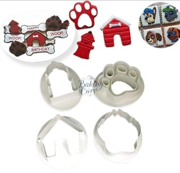 "Dog House Paw Shape Cookie Cutter – Cute Paw & House Design for Baking & Fondant"