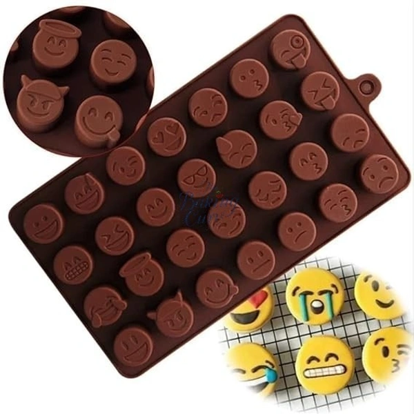 The Baking Curv Emoji Shape Silicone Mould – Non-Stick Tray for Chocolate, Candy, Jelly & Fun Baking Projects