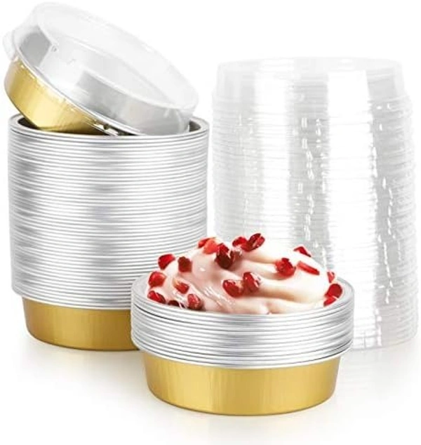 Beta Round Foil Bake & Serve with Lid – Oven-Safe, Disposable, With Dome Lid | The Baking Curv