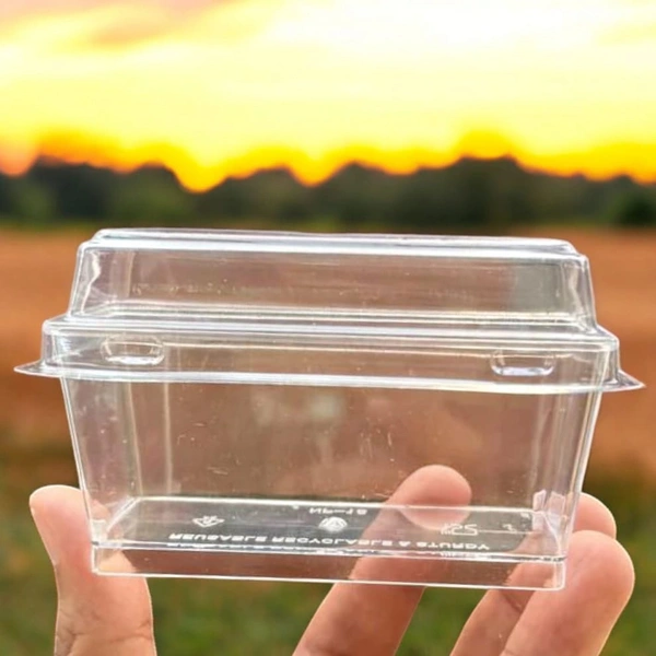 The Baking Curv Rectangle Mousse Cup With Lid |Pudding |Layered Treat