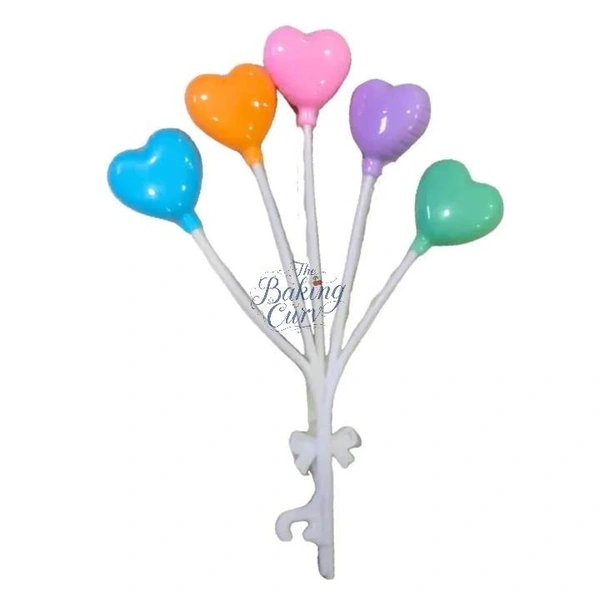"Plastic Heart Cake Topper – Romantic Decoration for Cakes & Desserts"