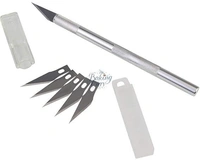 The Baking Curv Precision Craft Knife – Sharp Detailing Cutter for Fondant, Stencils, Detail Pen Knife With 5 Interchangeable Sharp Blades