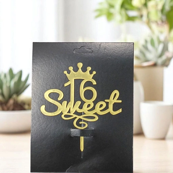 Sweet 16 Cake Topper 