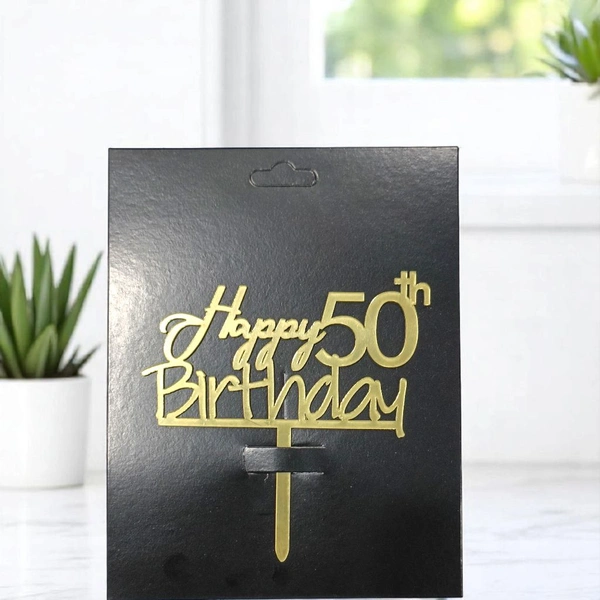 Happy 50th Birthday Cake Topper