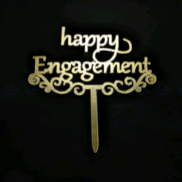 Happy Engagement Cake Topper