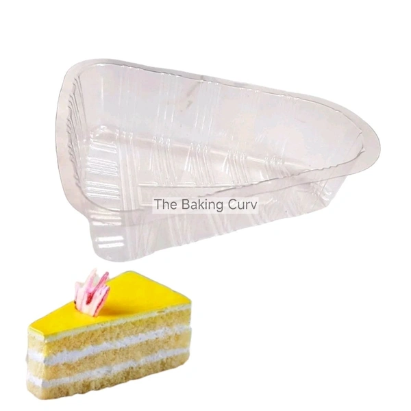 The Baking Curv 50 PCS Transparent Plastic Triangle Pastry Pacakging Tray (Size 3.8 x 3.4 Inches, Height 1.1 Inches Capacity ~100 Grams)