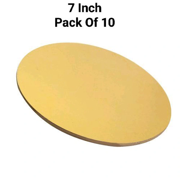 The Baking Curv Reusable Round MDF Cake Base 7x7 – Ideal for Professional Cake Presentation (Pack Of 10)