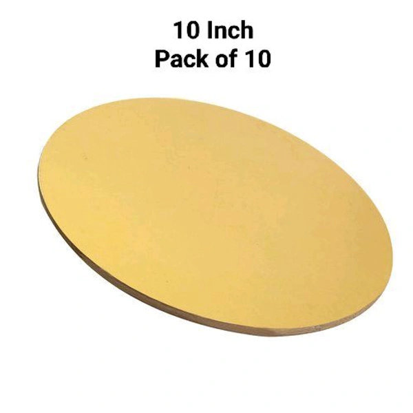 The Baking Curv Reusable Round MDF Cake Base 10x10 – Ideal for Professional Cake Presentation (Pack Of 10)