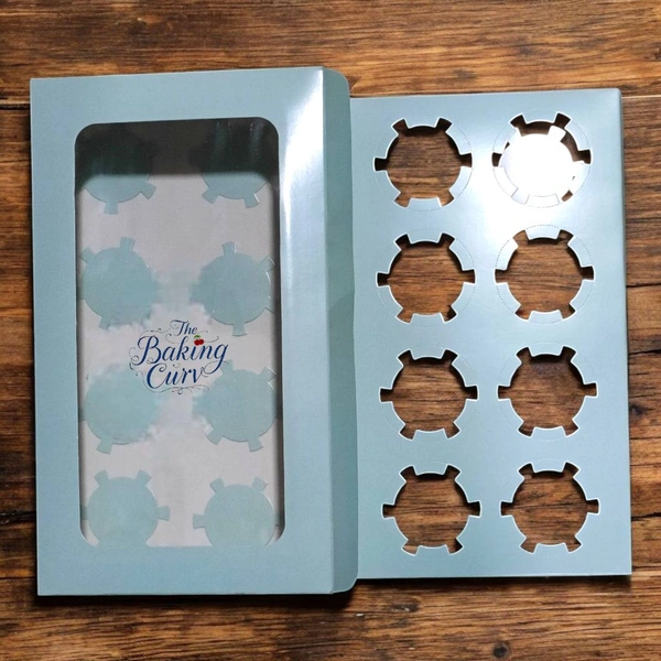 The Baking Curv 8 Cavity Cup Cake Box