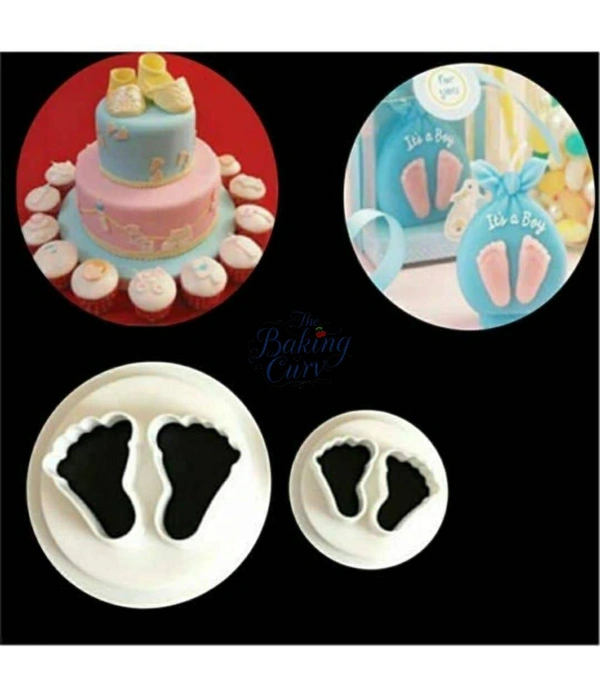 The Baking Curv Baby Feet Fondant Cutter Set – It’s a Boy & Girl Theme Cake Decor