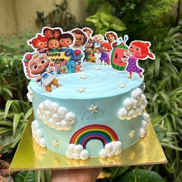 The Baking Curv Cocomelon Theme Cake Topper Set