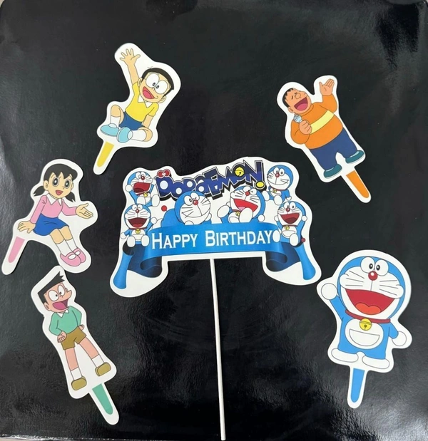 The Baking Curv Doraemon Theme Cake Topper Set